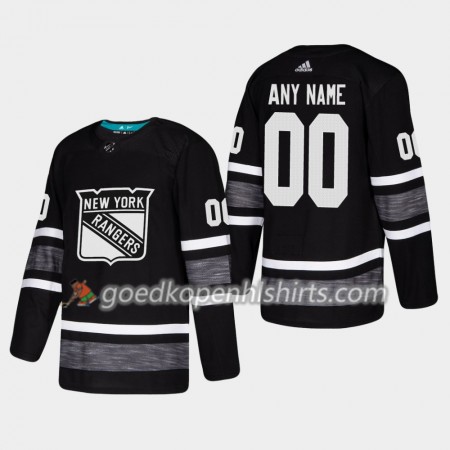 New York Rangers Custom 2019 All-Star Adidas Zwart Authentic Shirt - Mannen